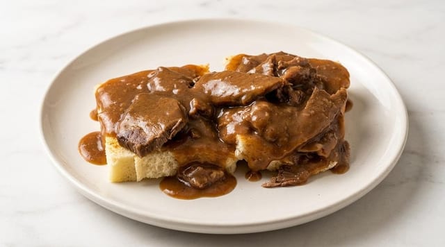 Open Faced Sandwich.